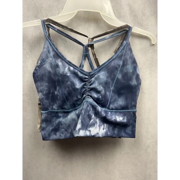 Gymshark Womens Elevate Longline Light Support Sports Bra JM3 Blue/Brown (lot 2) - Picture 5 of 6